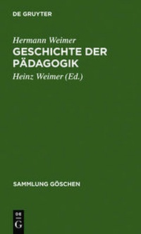 Enlarge image Cover: Geschichte der Pädagogik - De Gruyter