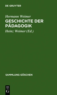 Enlarge image Cover: Geschichte der Pädagogik - De Gruyter