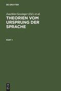 Cover: Theorien vom Ursprung der Sprache - De Gruyter