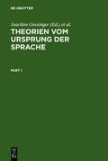Cover: Theorien vom Ursprung der Sprache - De Gruyter