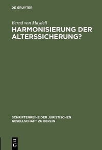 Abbildung von: Harmonisierung der Alterssicherung? - De Gruyter
