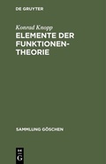 Cover: Elemente der Funktionentheorie - De Gruyter