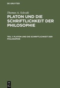 Cover: Platon und die Schriftlichkeit der Philosophie - De Gruyter