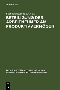 Abbildung von: Beteiligung der Arbeitnehmer am Produktivvermögen - De Gruyter