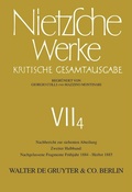 Cover: Nachgelassene Fragmente Fr&uuml;hjahr 1884 - Herbst 1885 - De Gruyter