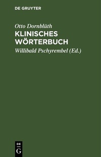 Abbildung von: Klinisches Wörterbuch - De Gruyter