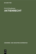 Abbildung von: Aktienrecht - De Gruyter