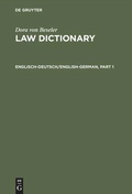 Cover: Englisch-Deutsch/English-German - De Gruyter