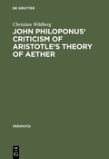 Cover: John Philoponus' Criticism of Aristotle's Theory of Aether - De Gruyter