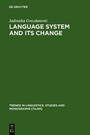 Cover: Language System and its Change - De Gruyter Mouton