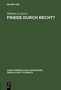 Enlarge image Cover: Friede durch Recht? - De Gruyter