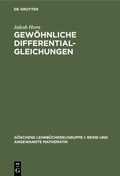 Cover: Gew&ouml;hnliche Differentialgleichungen - De Gruyter