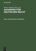 Abbildung von: Akademie für Deutsches Recht / Ausschuß für Aktienrecht - De Gruyter