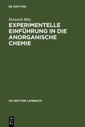 Cover: Experimentelle Einf&uuml;hrung in die Anorganische Chemie - De Gruyter