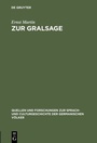 Cover: Zur Gralsage - De Gruyter