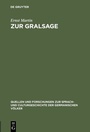Cover: Zur Gralsage - De Gruyter