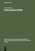 Cover: Zur Gralsage - De Gruyter