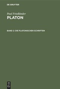 Cover: Die platonischen Schriften - De Gruyter