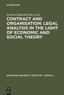 Cover: Contract and Organisation - De Gruyter