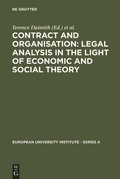 Cover: Contract and Organisation - De Gruyter