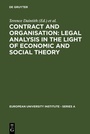 Cover: Contract and Organisation - De Gruyter