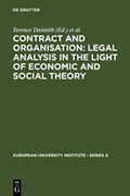 Cover: Contract and Organisation - De Gruyter