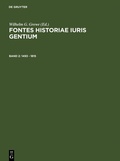 Cover: Fontes Historiae Iuris Gentium / 1493 - 1815 - De Gruyter