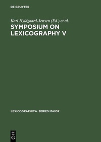 Abbildung von: Symposium on Lexicography V - De Gruyter Mouton
