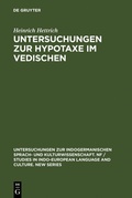 Cover: Untersuchungen zur Hypotaxe im Vedischen - De Gruyter