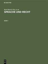 Enlarge image Cover: Sprache und Recht - De Gruyter