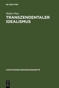 Cover: Transzendentaler Idealismus - De Gruyter