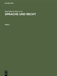 Enlarge image Cover: Sprache und Recht - De Gruyter