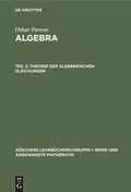 Cover: Theorie der algebraischen Gleichungen - De Gruyter