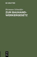 Cover: Zum Bauhandwerkergesetz - De Gruyter