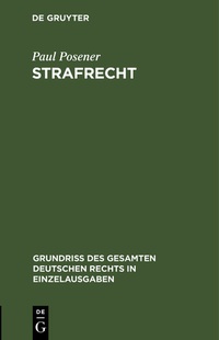 Enlarge image Cover: Strafrecht - De Gruyter