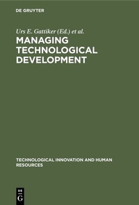Enlarge image Cover: Managing Technological Development - De Gruyter