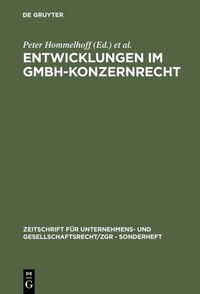 Abbildung von: Entwicklungen im GmbH-Konzernrecht - De Gruyter