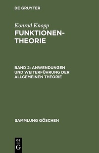 Abbildung von: Anwendungen und Weiterführung der allgemeinen Theorie - De Gruyter