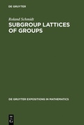 Cover: Subgroup Lattices of Groups - De Gruyter