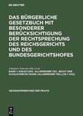 Cover: Einleitung. Allgemeiner Teil. Recht der Schuldverh&auml;ltnisse (Allgemeiner Teil) [&sect;&sect; 1-432] - De Gruyter