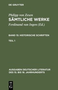 Cover: Historische Schriften. Erster Teil - De Gruyter