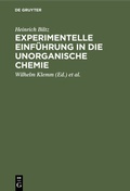 Cover: Experimentelle Einf&uuml;hrung in die unorganische Chemie - De Gruyter