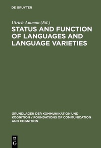Enlarge image Cover: Status and Function of Languages and Language Varieties - De Gruyter