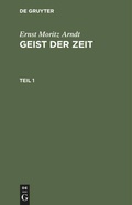 Cover: Geist der Zeit. Teil 1 - De Gruyter