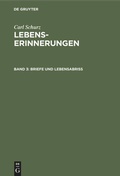 Cover: Briefe und Lebensabri&szlig; - De Gruyter