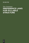 Cover: Preference Laws for Syllable Structure - De Gruyter Mouton