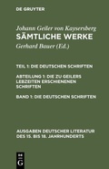 Cover: Die deutschen Schriften - De Gruyter