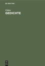 Cover: Gedichte - De Gruyter Mouton