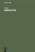 Cover: Gedichte - De Gruyter Mouton
