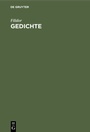 Cover: Gedichte - De Gruyter Mouton